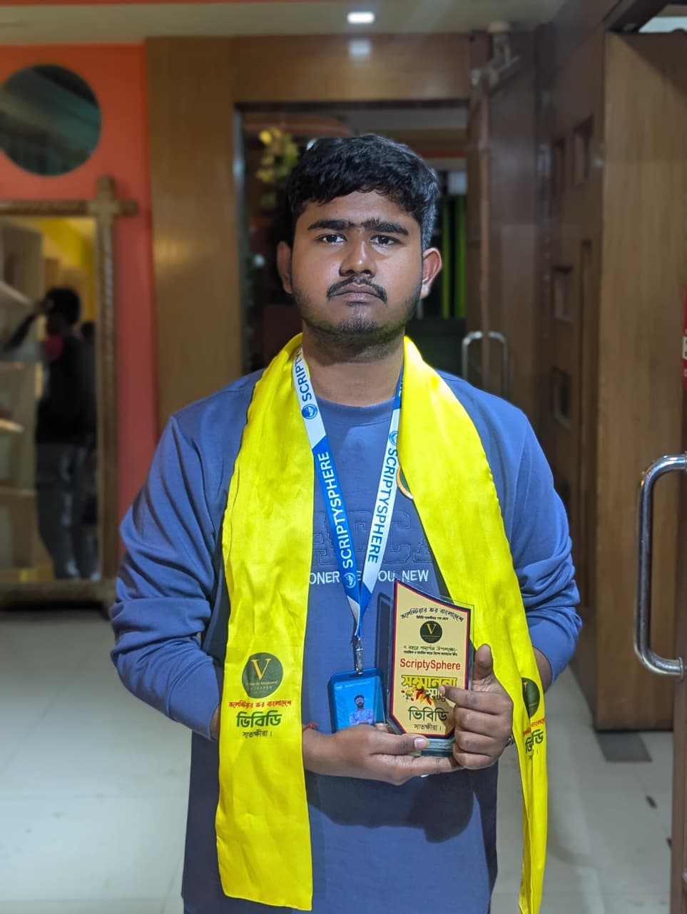 Portrait of Sudipto Debnath, youth leader and child rights activist from Bangladesh